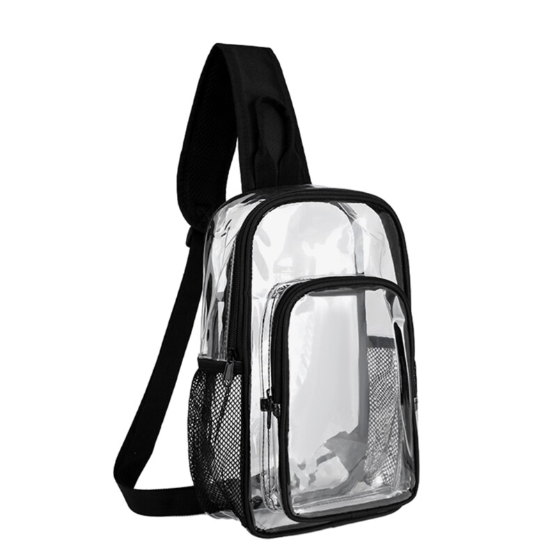 Versatile Clear Chest Bag for Daily Shopping and Sports Crossbody Bags