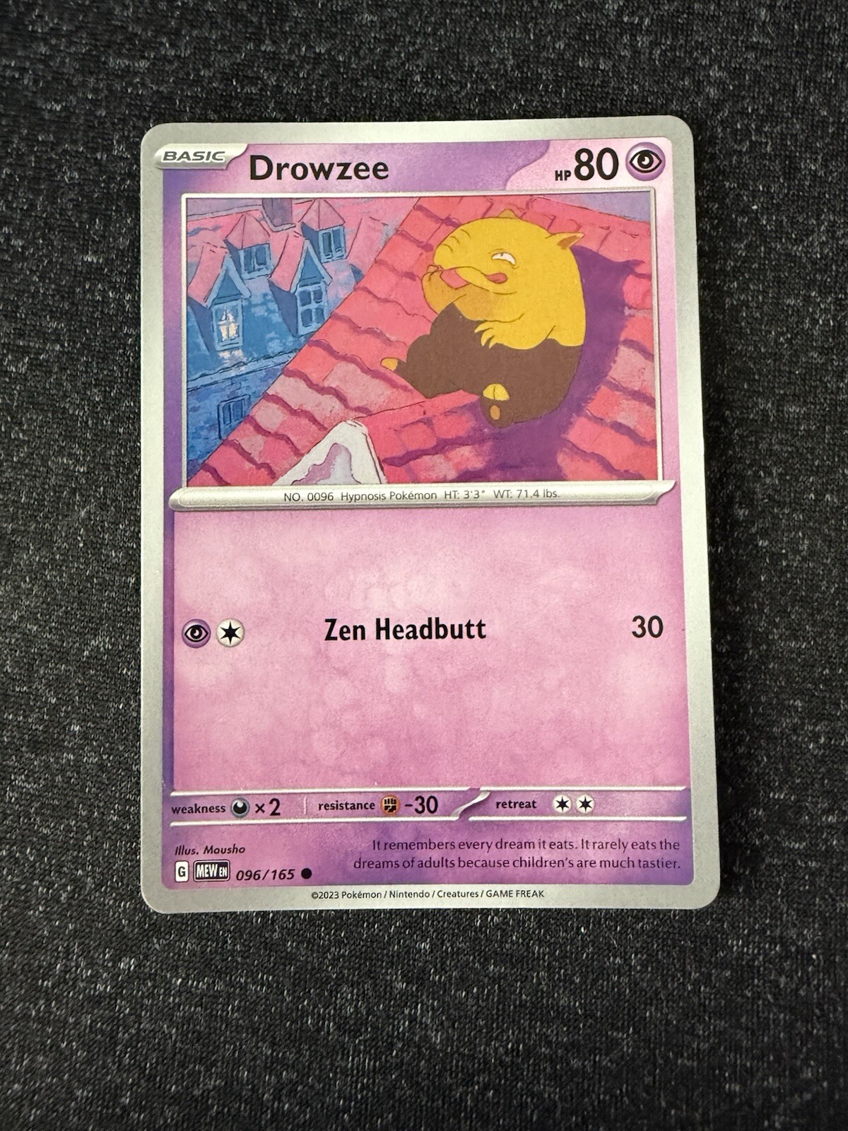 Drowzee 096/165- Pokemon 151- Regular Common- NM/M