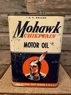 Vintage Mohawk Chieftain Motor Oil Can One U.S. Gallon | eBay