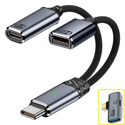 USB Type C OTG Charging Adapter  100W PD Charger Converter