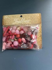 Traditional Mixed Bead Craft Set - 170 grams in Shades of Pink/Red SR256 