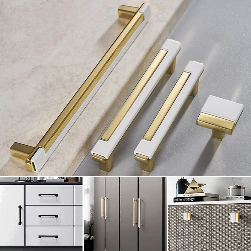 Modern Kitchen Cabinet Knobs Pulls Gold Drawer Cupboard Furniture Door  Handles 1