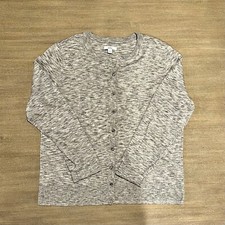 Croft  Barrow Women  s Heather Gray Cardigan Sz L Buttons Cotton/Modal Material