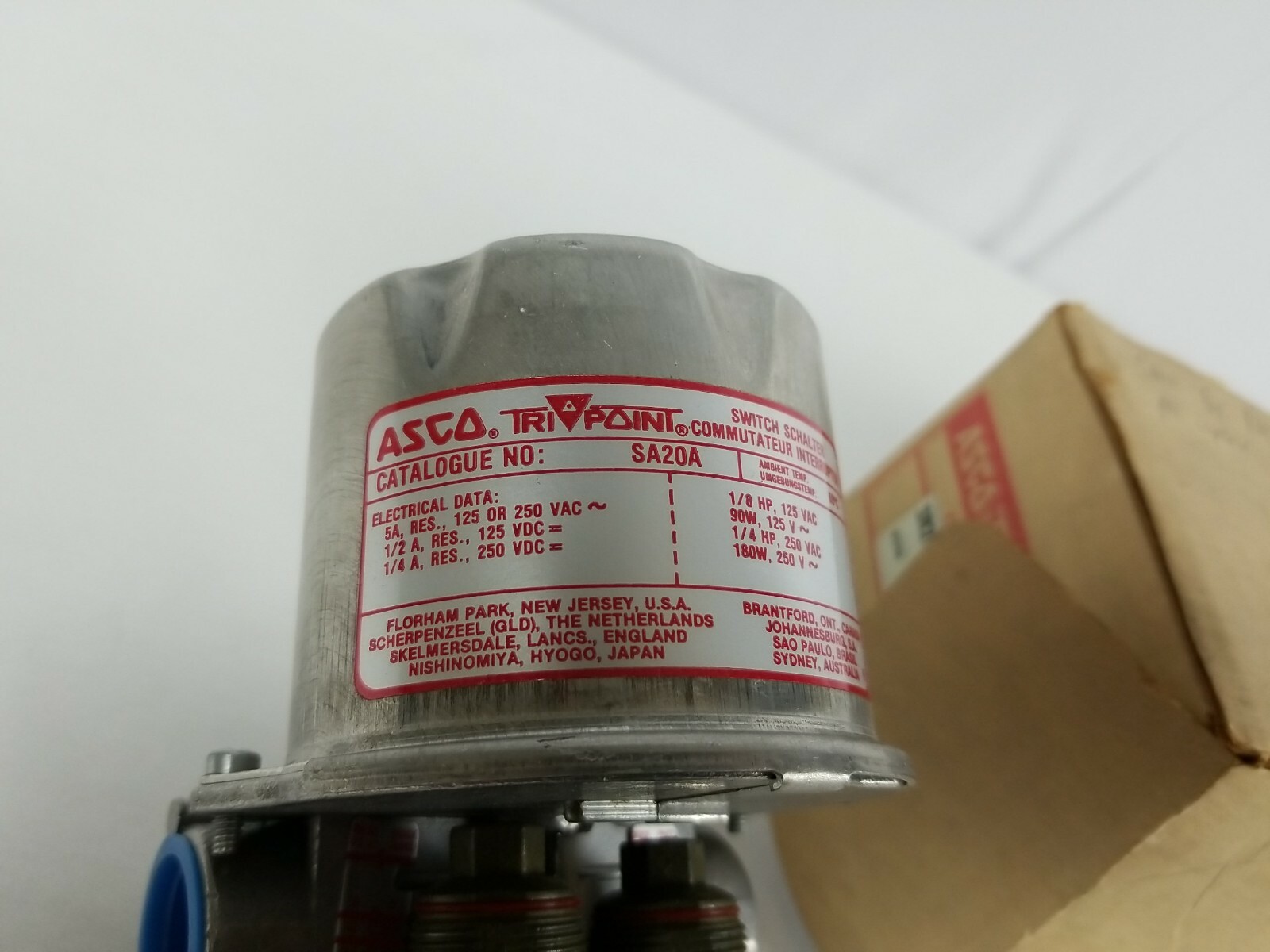 Asco Tripoint Adjustable Differential Pressure & Temperature Switch