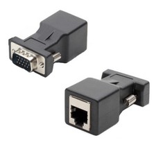 Ethernet VGA Male Female To RJ45 15 Pin Network Adapter Connector LAN Extender