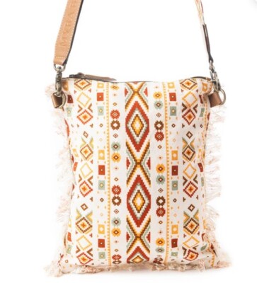Myra Bag  10913 BEAUTIFUL TAPESTRY Shoulder Crossbody Canvas Off White