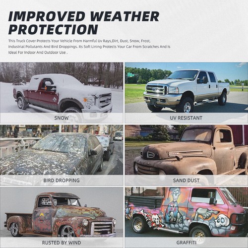 For Chevy Colorado 2004-2022 Pickup Truck Car Cover Waterproof Dust UV Protector - Picture 9 of 10