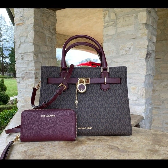 Michael kors hamilton signature cheap satchel