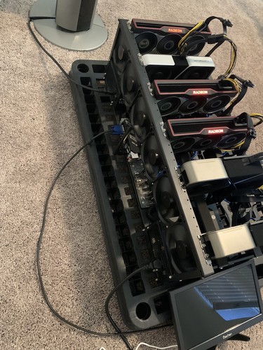 crypto mining rig - complete set up including GPUs