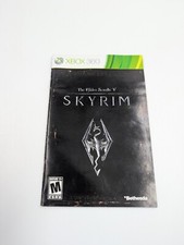 Skyrim Xbox 360 replacement manual Manual Only The Elder Scrolls V