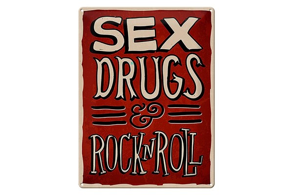 Blechschild Spruch 30X40 Cm Sex Drugs Rock N Roll Metall Deko Schild Tin Sign-image