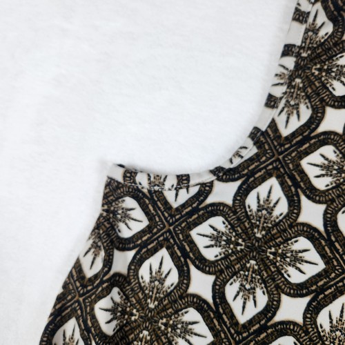 New Directions Womens Dress M Brown A-Line Floral Sleeveless Back Keyhole - Picture 8 of 13
