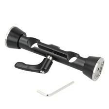 CAMVATE Linker Arm w/15mm & 19mm Dual-port & M6 ARRI Style Rosette fr Should Rig