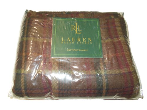 RARE HTF Faribault montre noire tartan plaid laine couverture