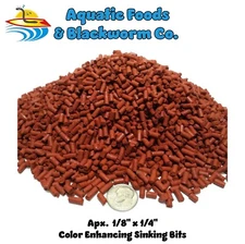 Color Enhancing Sinking Bits, with Astaxanthin for Enhancing the Reds in Fish