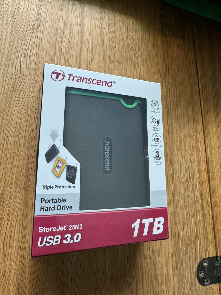 Transcend StoreJet 25M3 500GB Portable Hard Disk Drive USB 3.0