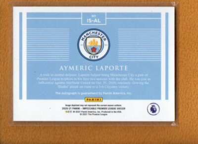 Aymeric Laporte 2020-21 Panini Impeccable Premier Stars Asia Aymeric Laporte 2020-21 Panini Impeccable Premier Stars Asia