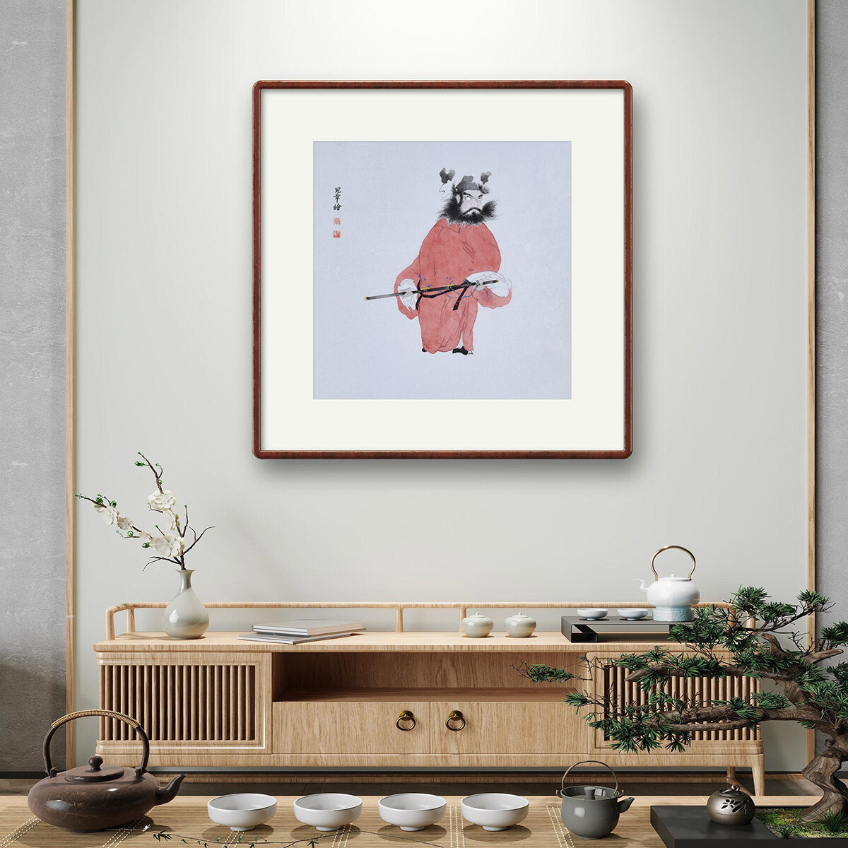 Artwork Chinese Zhong Kui Chung K'uei Hand Painted Brush ink