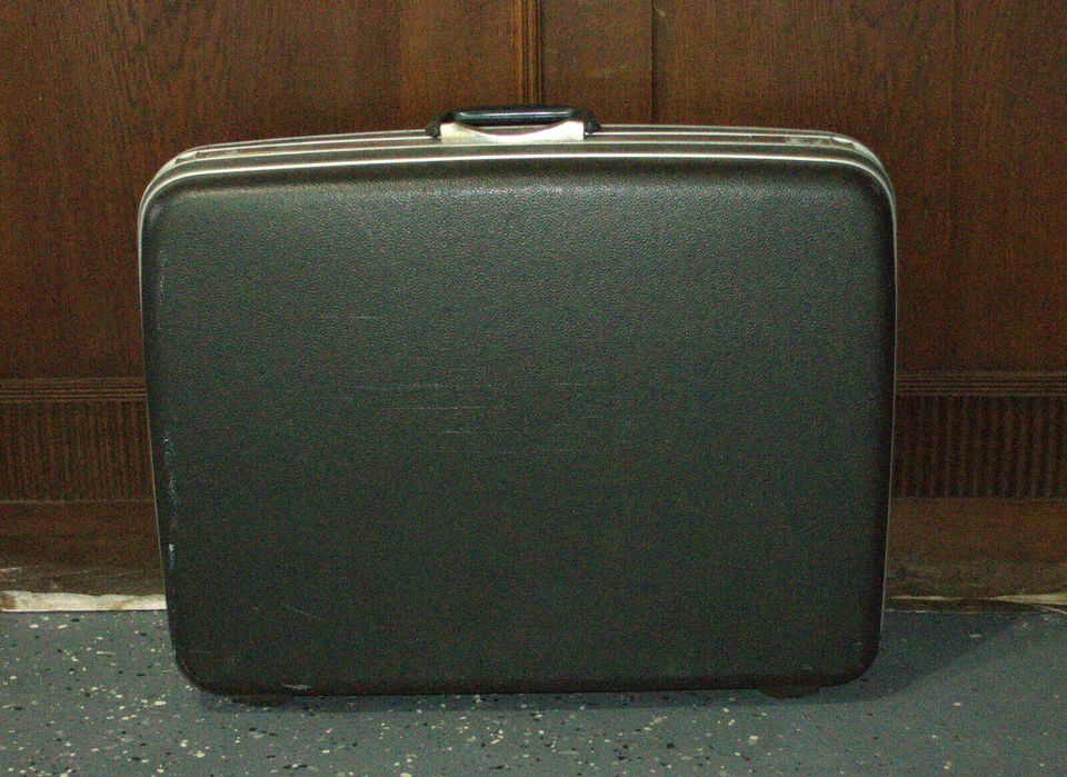 Maleta rígida Samsonite Mid-Century vintage equipaje gris carbón A-1 Foto 3 de 4