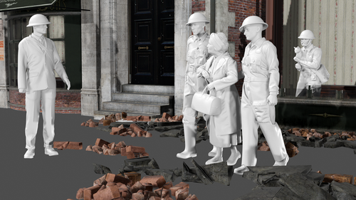 WWII The Blitz - ARP Wardens - Set 1 - 5 Figure Set - 第 1/8 張圖片