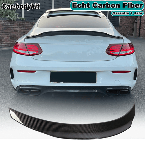 Per Mercedes C205 Coupè C300 C43 C63 Carbonio Spoiler Posteriore Ala Spoier Labbro  - Foto 1 di 11