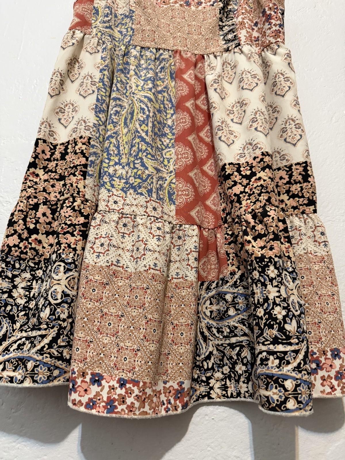 Altar'd State Mini Dress Medium Patchwork Boho Ch… - image 3