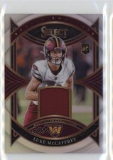 2024 Panini Select Rookie Swatches Silver Prizm /125 Luke McCaffrey #RS-LMY 1m5u