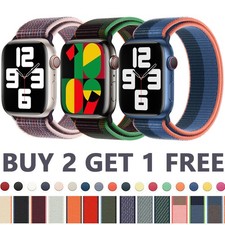 Nylon For Apple Watch 9 8 7 6 5 4 SE Ultra 2 44/41/45/49mm Band Strap Sport Loop
