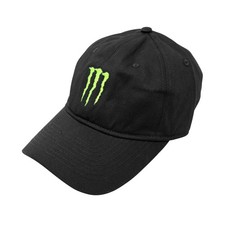 Monster Energy Dad Hat Curved Bill Adjustable Closure Black with Green M-Claw