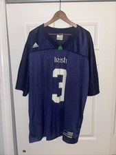 Vintage Adidas Joe Montana Jersey Notre Dame Fighting Irish Mens XL Blue 3