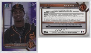 2022 Bowman Chrome Prospects Purple Refractor /250 Ryan Reckley #BCP-163