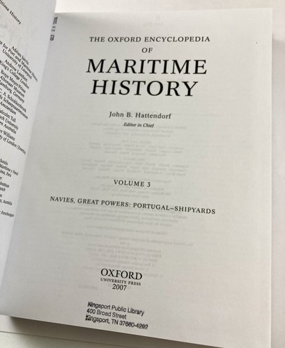 The Oxford Encyclopedia of Maritime 4 Volume Set John B Hattendorf (Ex-Library) - Picture 21 of 24