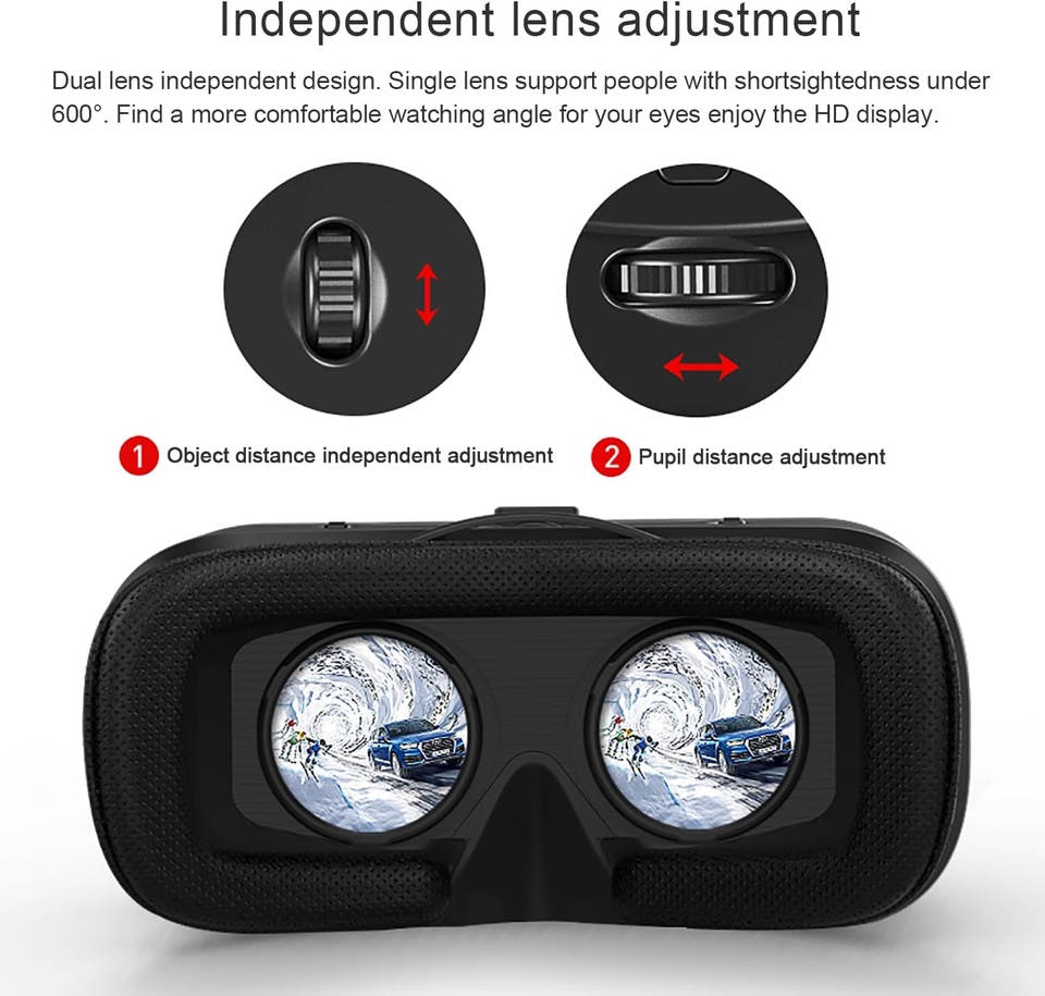 Visore VR Per Telefono Con Controller, Regolabile E Antiriflesso: Proteggi Gli Occhi E Goditi Un Ampio Display A 120°