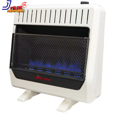 30,000 BTU Vent Free Dual Fuel (NG or LP) Blue Flame Heater with Base Feet TStat