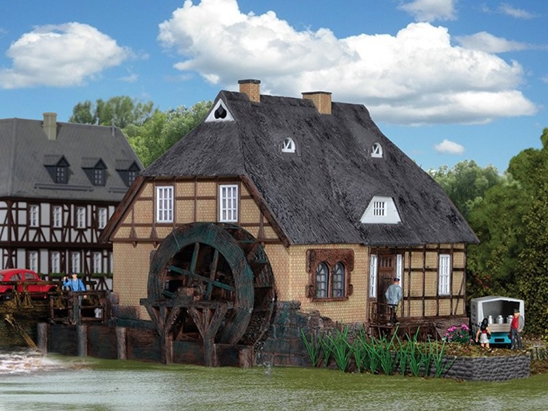 Moulin à eau HO 1/87 Kibri 39157 maquette de gare rurale en plastique