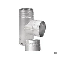 DuraVent Pellet Vent 3" Chimney Stove Pipe Tee With Clean-Out Cap 3PVL-TS NEW