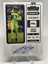 2022 Panini Contenders Dareke Young #255 Rookie Auto Seattle Seahawks
