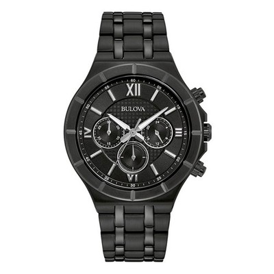 Bulova  Schwarz Herren Armbanduhr 98A242