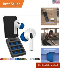 Foam Masters Ultra- Memory Foam Ear Tips for AirPods Pro - 3 Pairs, Blue