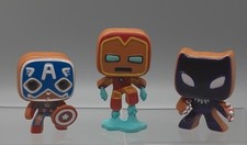 Lote de 3 figuras de pan de jengibre Funko Minis Marvel Christmas Pocket Pops 2022