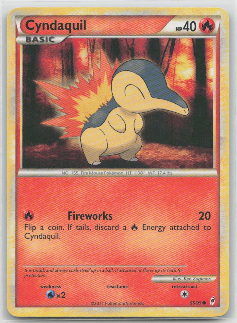 Cyndaquil 55/95 Common Call of Legends Pokemon Near Mint