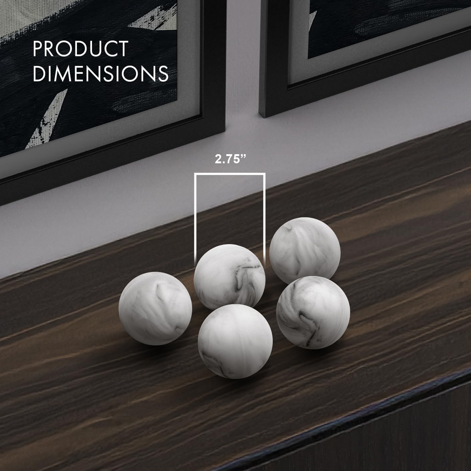 Creative Scents White Marble Look 2.75" Diameter, Matte 