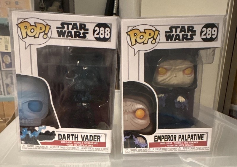 Funko Pop! Star Wars Darth Vader #288 & Emperor Palpatine #289 Figurines