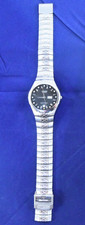 Citizen 5500-R16489 Silver Quartz Watch Black Dial with Crystal Markers Vintage
