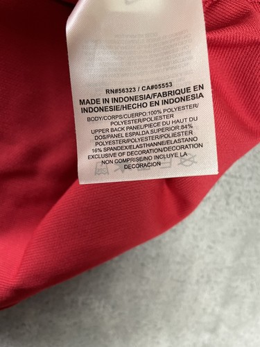 Nike Baseball Dri Fit Los Angeles Angels MLB Polo Shirt Mens Red Size XL Snaps - Picture 9 of 12