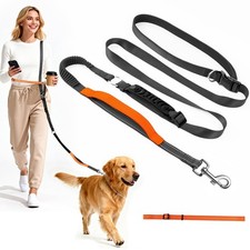XiaZ Hands Free Dog Leash, Muntifunctional Cross Body Black