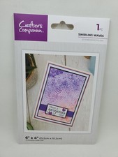 CC2 Crafters Companion Swirling Waves 3D Embossing Folder New
