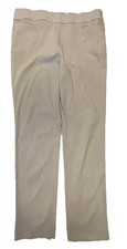 LIZ CLAIBORNE Women  s Pants Lisa SIZE 10 Beige  White Striped Straight Fit