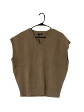 Massimo Dutti Womens Knit Wool vest sweater S...