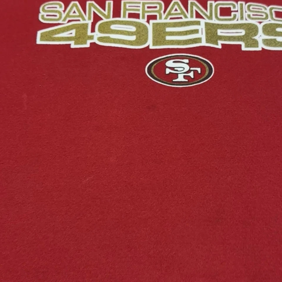 Moletom com capuz vintage San Francisco 49ers masculino 2XL 27,5x29 vermelho NFL - Imagem 4 de 4